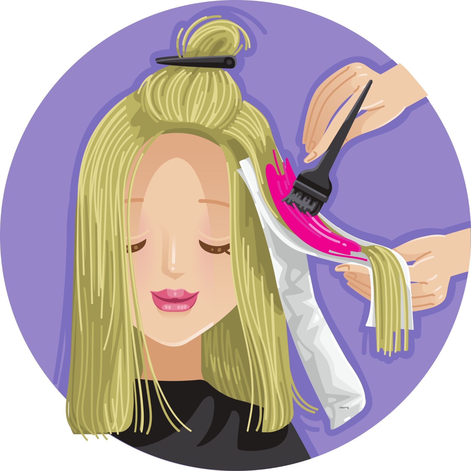 Vibrant Salon Coloring