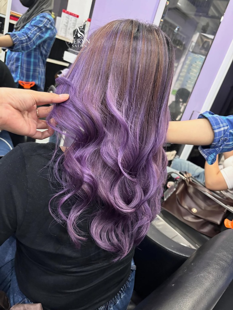 Purple Lavender Balayage Aeryn Salon